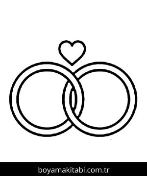 Yüzük boyama sayfası – sevimli karakter, sanatsal çalışma