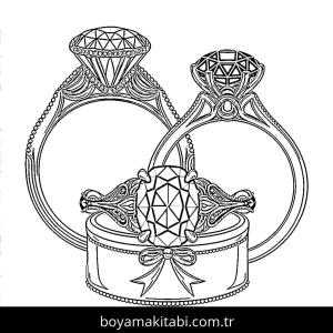 Yüzük boyama sayfası – eğitici aktivite, yaratıcılık