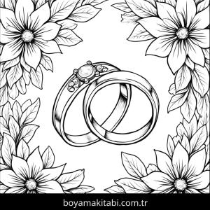 Yüzük boyama sayfası – boyama etkinliği, çocuk aktivitesi