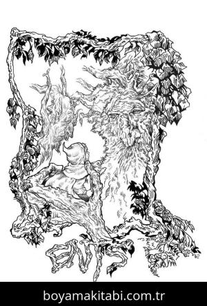 Yüzüklerin Efendisi boyama sayfası – eğitici aktivite, yaratıcılık