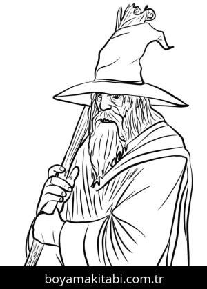 Yüzüklerin Efendisi boyama sayfası – yaratıcılık, eğlenceli etkinlik