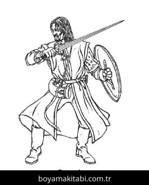 Yüzüklerin Efendisi boyama sayfası – evde etkinlik, ücretsiz yazdır