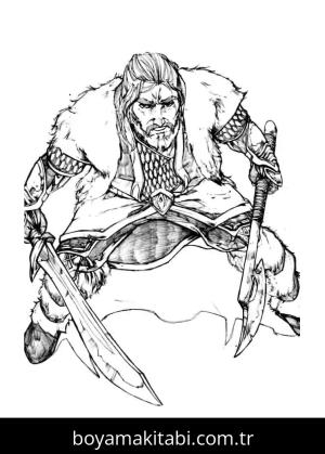 Yüzüklerin Efendisi boyama sayfası – renkli çizimler, okul öncesi