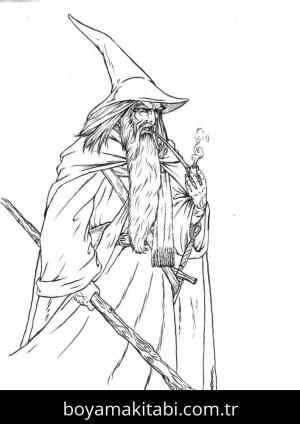 Yüzüklerin Efendisi boyama sayfası – eğlenceli etkinlik, el becerilerini geliştirir