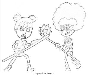 Z Takımı boyama sayfası – çocuklar için, çizgi film temalı