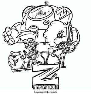 Z Takımı boyama sayfası – PDF indir, sevimli karakter