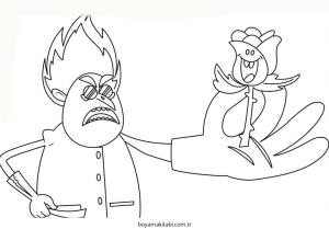 Z Takımı boyama sayfası – çizgi film temalı, basit çizim