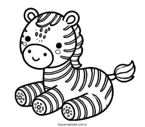 Zebra boyama sayfası – ücretsiz yazdır, boyama etkinliği