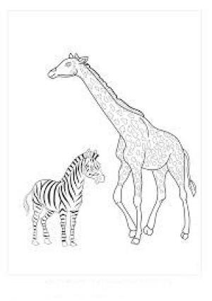 Zebra boyama sayfası, Zebra coloring page, Zebra ve Zürafa, 