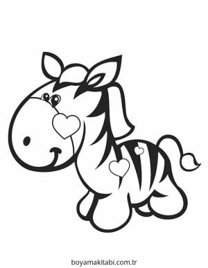 Zebra boyama sayfası – okul öncesi, evde etkinlik