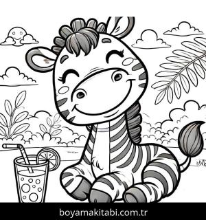Zebra boyama sayfası, Zebra coloring page, , 