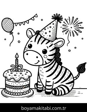 Zebra boyama sayfası, Zebra coloring page, , 