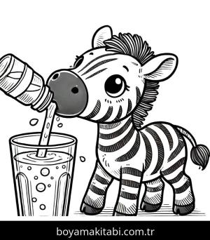 Zebra boyama sayfası, Zebra coloring page, , 