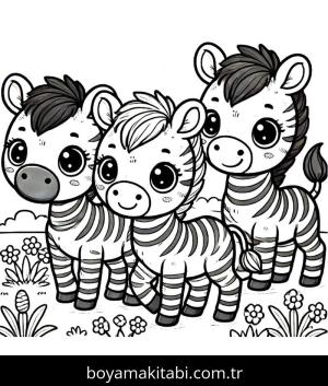 Zebra boyama sayfası, Zebra coloring page, , 