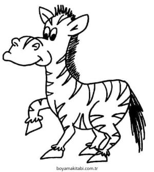 Zebra boyama sayfası – boyama etkinliği, çocuk aktivitesi