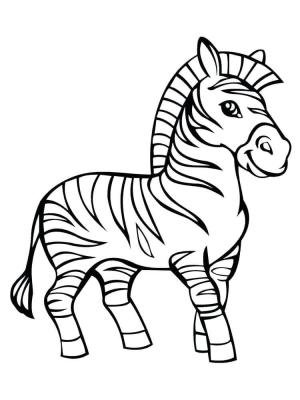 Zebra boyama sayfası, Zebra coloring page, Gülümseyen Zebra, 