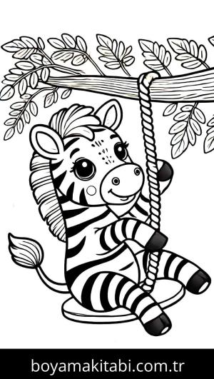 Zebra boyama sayfası, Zebra coloring page, , 