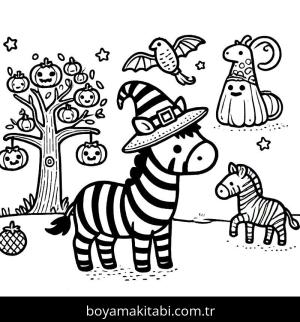 Zebra boyama sayfası, Zebra coloring page, , 