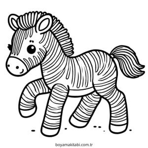 Zebra boyama sayfası – yaratıcılığı geliştirir, keyifli zaman
