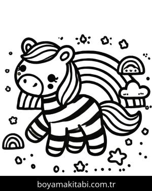 Zebra boyama sayfası, Zebra coloring page, , 