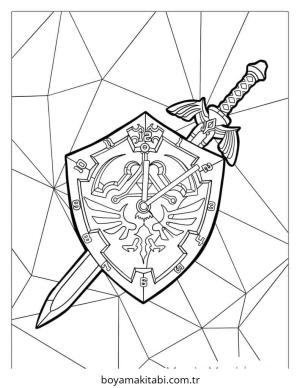 Zelda boyama sayfası – basit çizim, kolay boyama