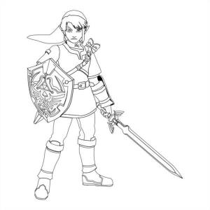 Zelda boyama sayfası,  coloring page, Temel Bağlantı, 