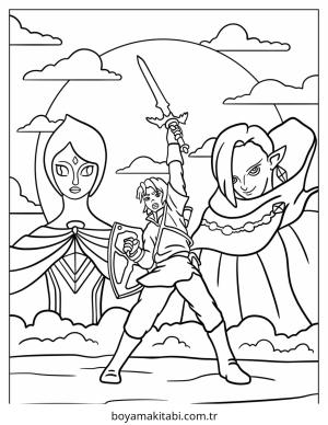 Zelda boyama sayfası – boyama etkinliği, çocuk aktivitesi