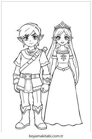 Zelda boyama sayfası – yaratıcılığı geliştirir, keyifli zaman