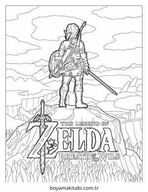 Zelda boyama sayfası – yaratıcılık, eğlenceli etkinlik