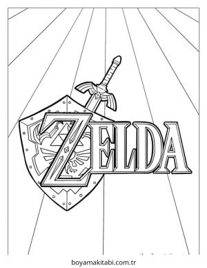 Zelda boyama sayfası – sevimli karakter, sanatsal çalışma