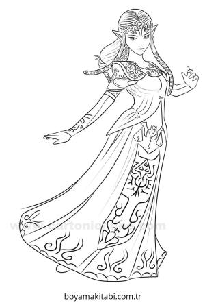 Zelda boyama sayfası – yaratıcılık, eğlenceli etkinlik