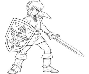 Zelda boyama sayfası,  coloring page, Harika Bağlantı Ücretsiz, 