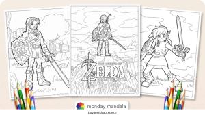 Zelda boyama sayfası – okul öncesi, evde etkinlik