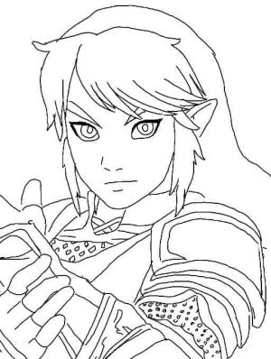 Zelda boyama sayfası,  coloring page, Prenses Zelda’yı Kurtarmak İçin Seçilen Kahraman, 