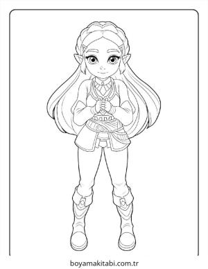 Zelda boyama sayfası – okul öncesi, evde etkinlik