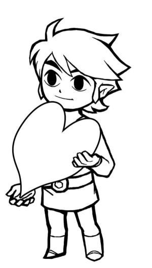 Zelda boyama sayfası,  coloring page, Kalple Bağlantı, 