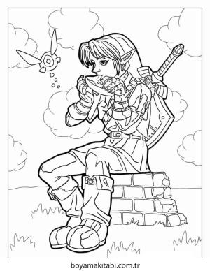 Zelda boyama sayfası – evde etkinlik, ücretsiz yazdır
