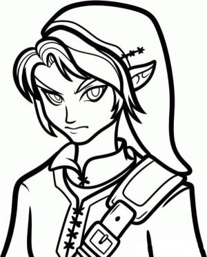 Zelda boyama sayfası,  coloring page, Bağlantı Yüzü, 