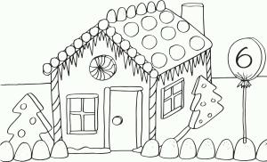 Zencefilli Kurabiye Evi boyama sayfası,  coloring page, Harika Zencefilli Kurabiye Evi, 