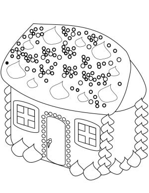 Zencefilli Kurabiye Evi boyama sayfası,  coloring page, Mükemmel Zencefilli Kurabiye Evi, 