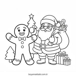 Zencefilli Kurabiye Adam boyama sayfası – boyama çalışması, yaratıcılığı geliştirir