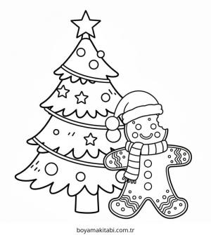 Zencefilli Kurabiye Adam boyama sayfası – boyama çalışması, yaratıcılığı geliştirir