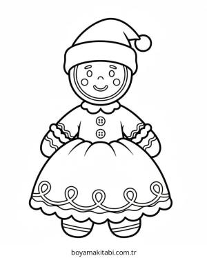 Zencefilli Kurabiye Adam boyama sayfası – ücretsiz yazdır, boyama etkinliği