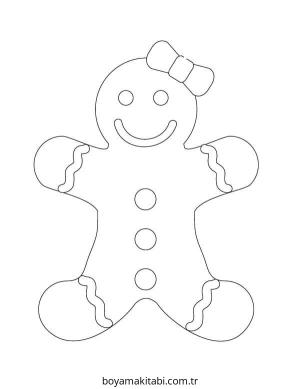 Zencefilli Kurabiye Adam boyama sayfası – ücretsiz yazdır, boyama etkinliği