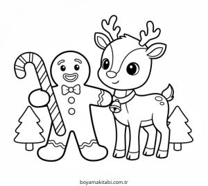 Zencefilli Kurabiye Adam boyama sayfası – PDF indir, sevimli karakter