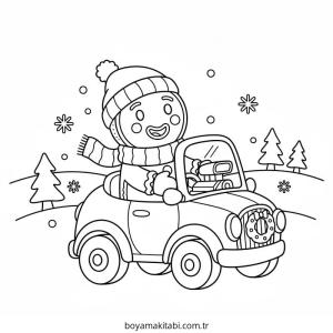 Zencefilli Kurabiye Adam boyama sayfası – basit çizim, kolay boyama