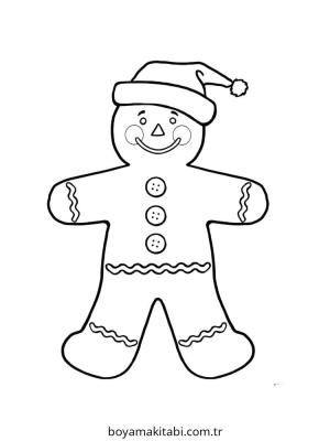 Zencefilli Kurabiye Adam boyama sayfası – ücretsiz yazdır, boyama etkinliği