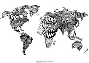 Zentangle boyama sayfası – keyifli zaman, renkli çizimler