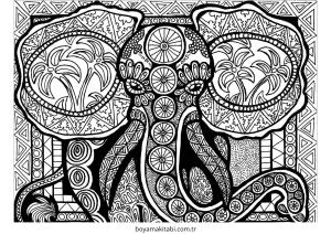 Zentangle boyama sayfası – eğitici aktivite, yaratıcılık