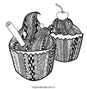 Zentangle boyama sayfası – sevimli karakter, sanatsal çalışma